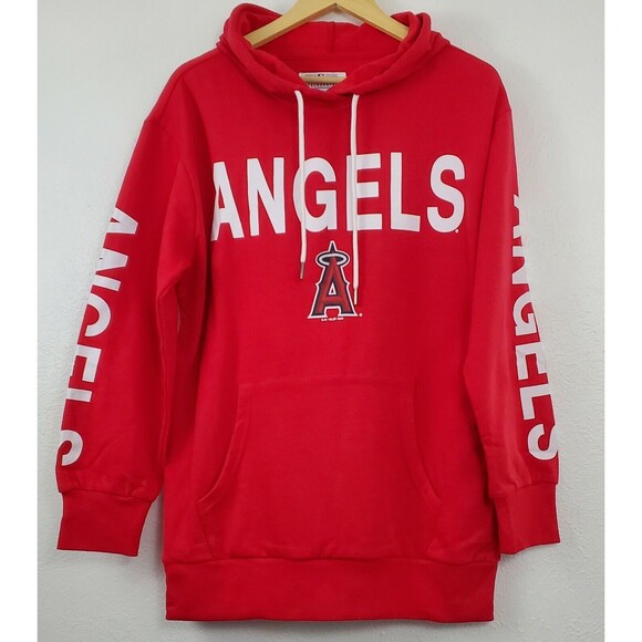 Los Angeles Angels Red Pullover Hoodie G-III 4Her by Carl Banks Womens Size L - Picture 1 of 7